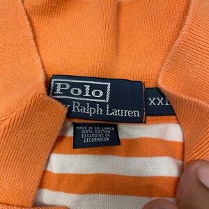 Polo Ralph Lauren Orange Striped Polo Shirt